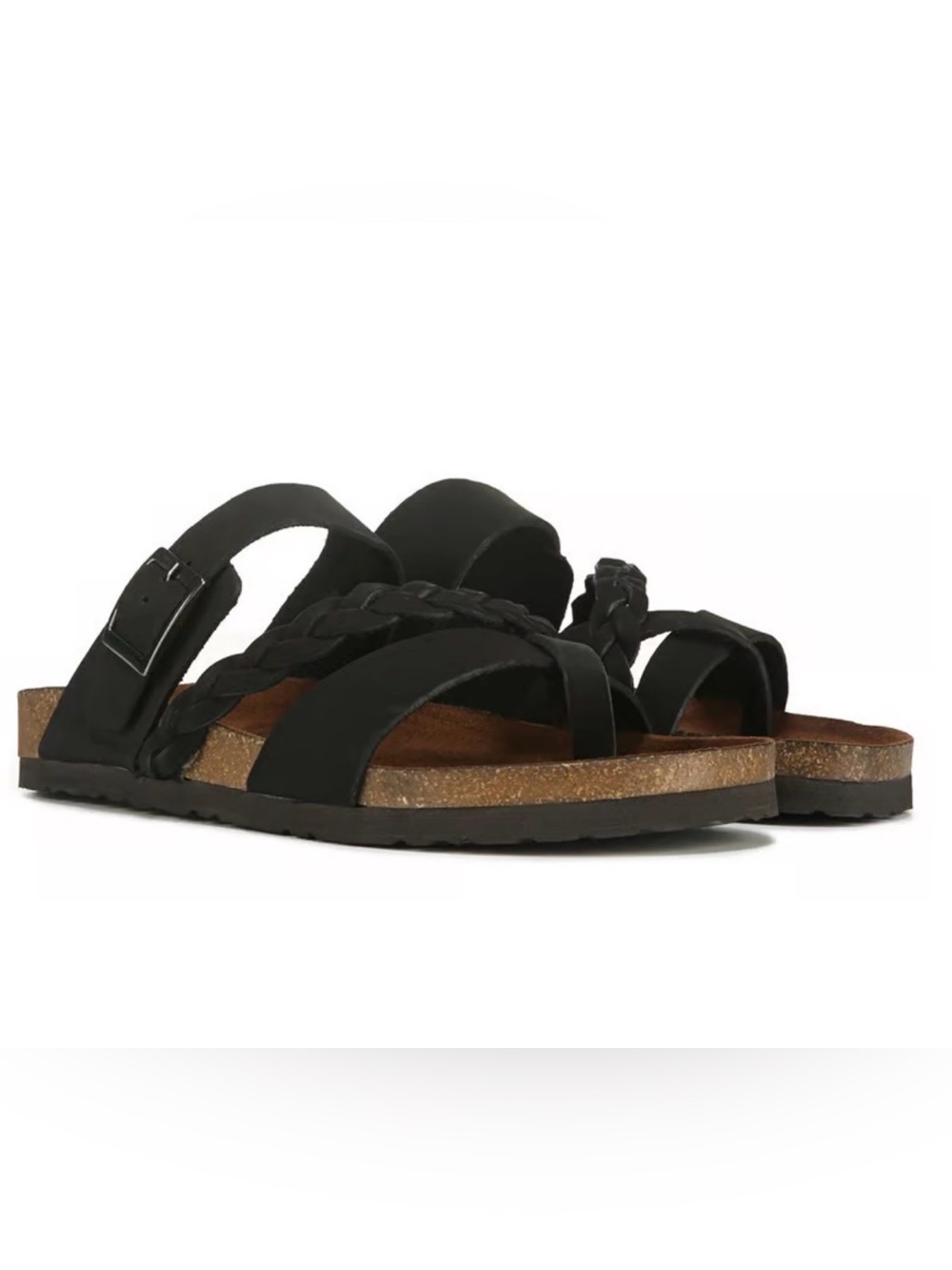 ✅ “White Mountain” Women's Hazy Leather Footbed Sandal
